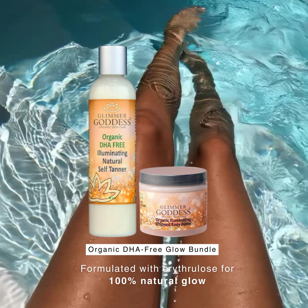 Best Organic DHA-Free Self Tanner + Bronzing Shimmer Bundle - Image 7