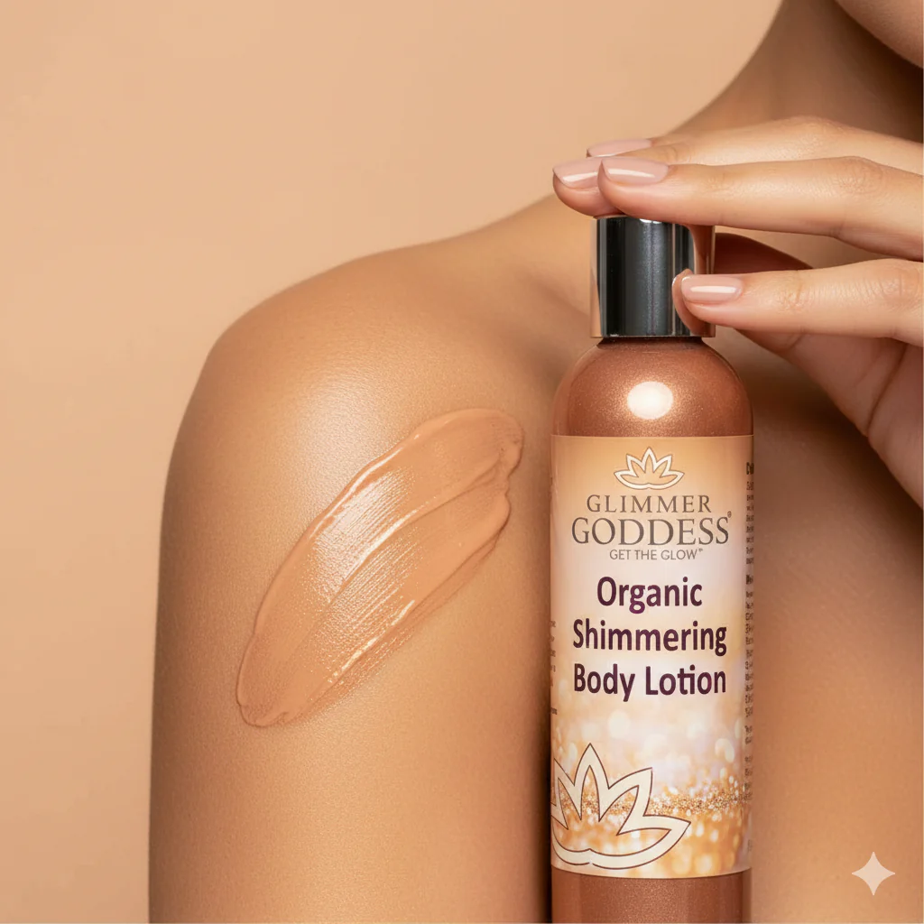 Organic Bronze Shimmer Body Lotion – Buildable Luminous Glow - Image 4