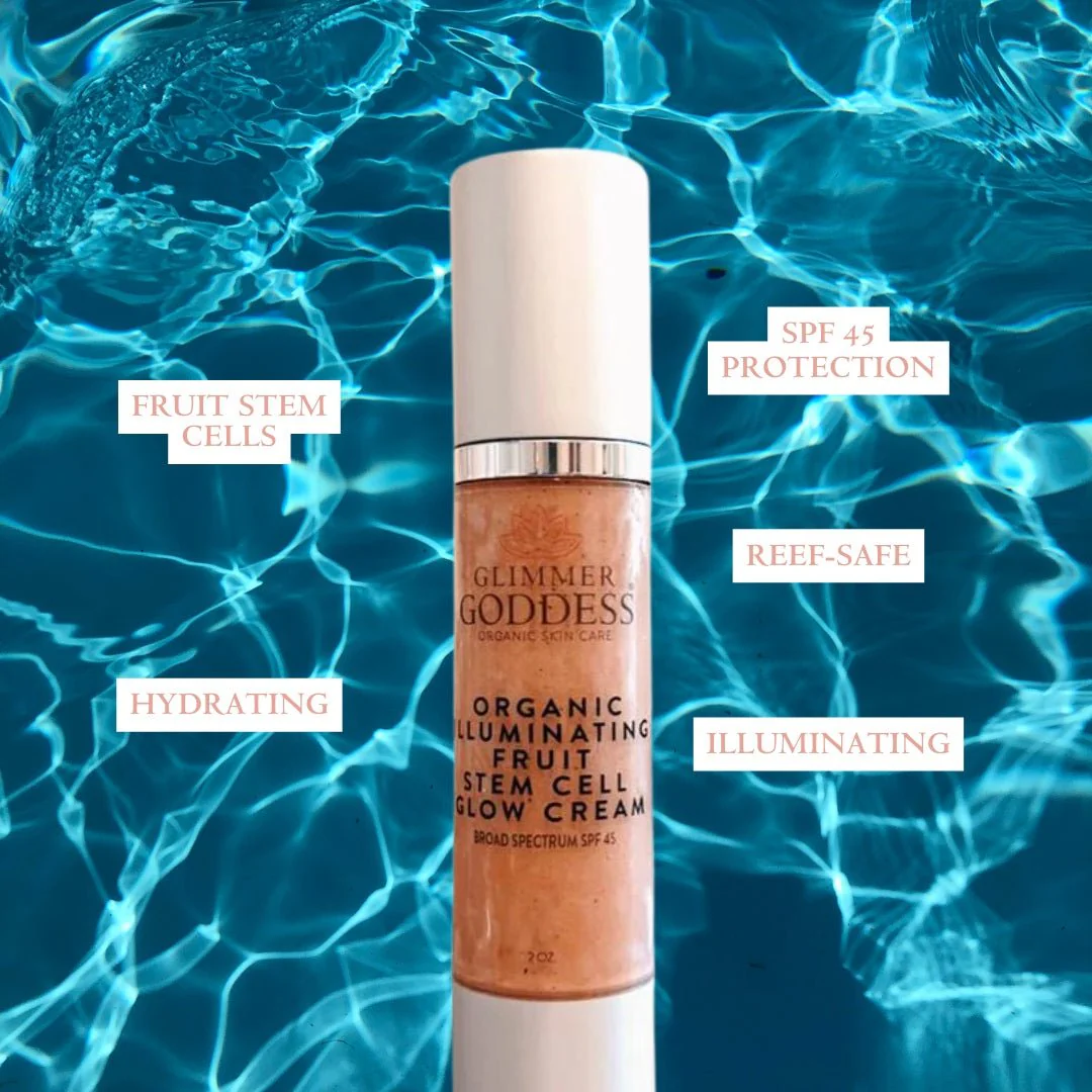 Organic CC Cream with SPF 45 – Illuminating Fruit Stem Cell Glow Cream with Reef-Safe Sunscreen - Image 3