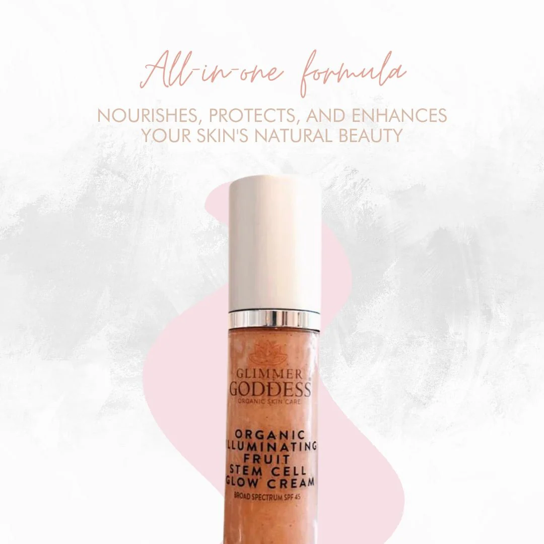 Organic CC Cream with SPF 45 – Illuminating Fruit Stem Cell Glow Cream with Reef-Safe Sunscreen - Image 4