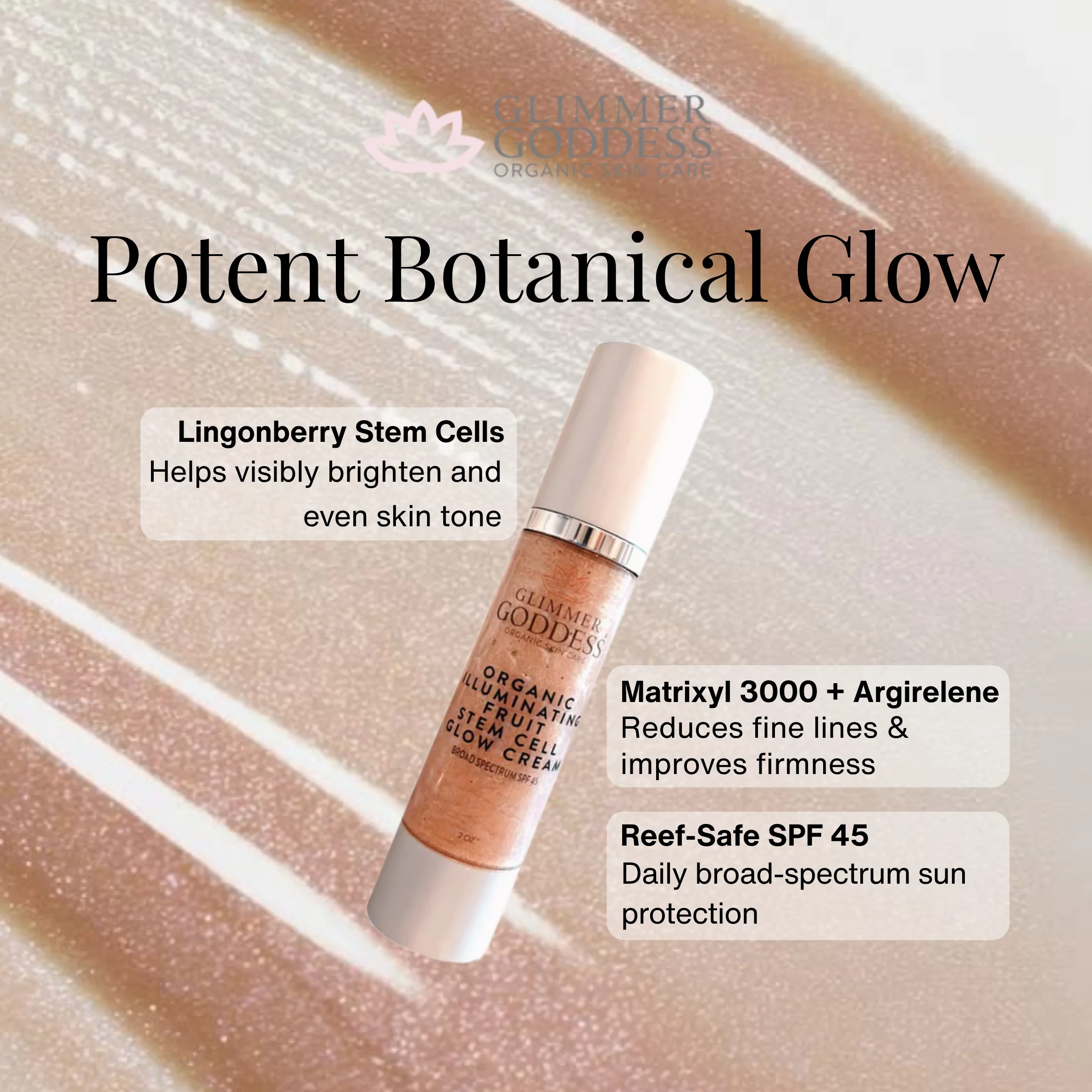 Organic CC Cream with SPF 45 – Illuminating Fruit Stem Cell Glow Cream with Reef-Safe Sunscreen - Image 6