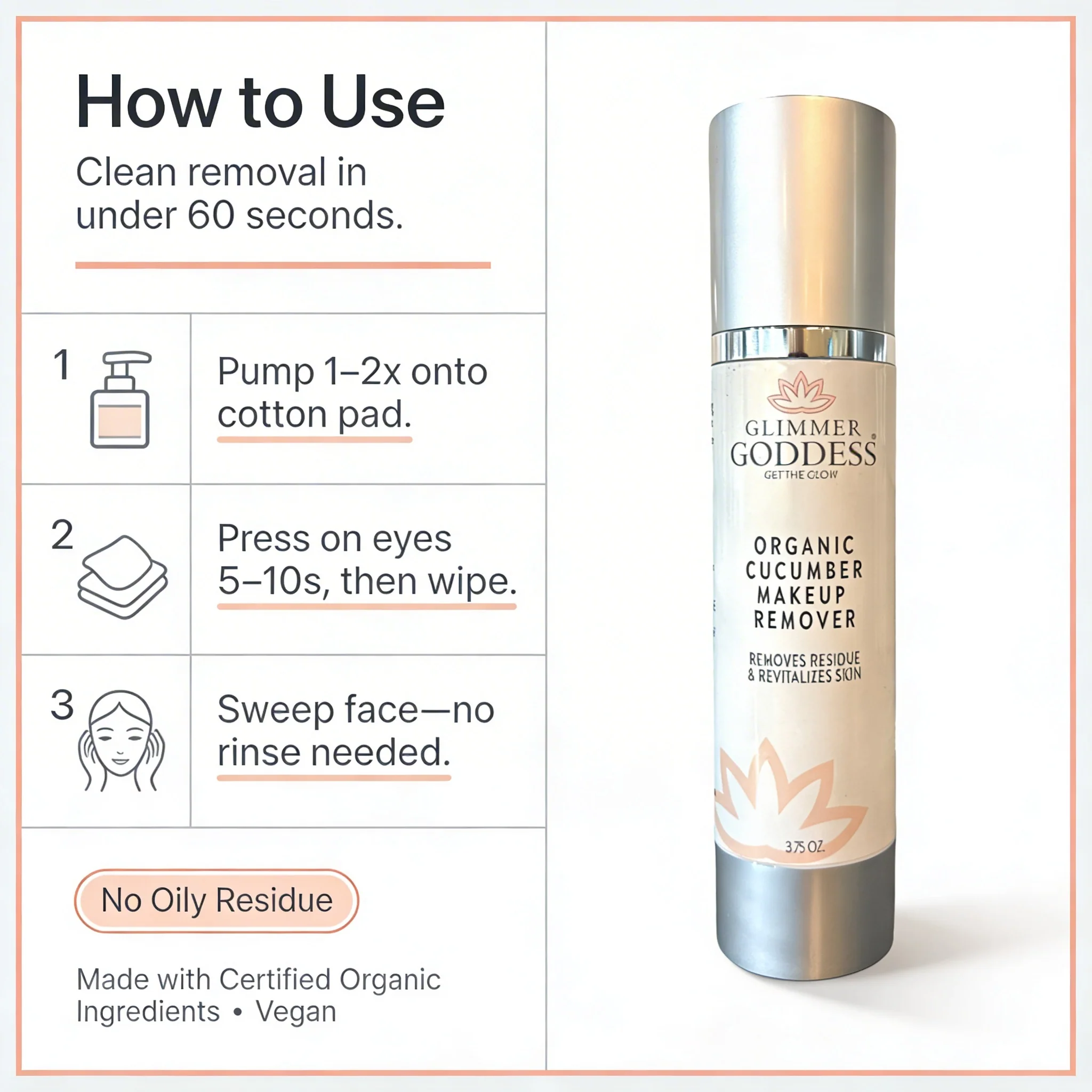 Organic Cucumber Makeup Remover – No Oily Residue - Image 7