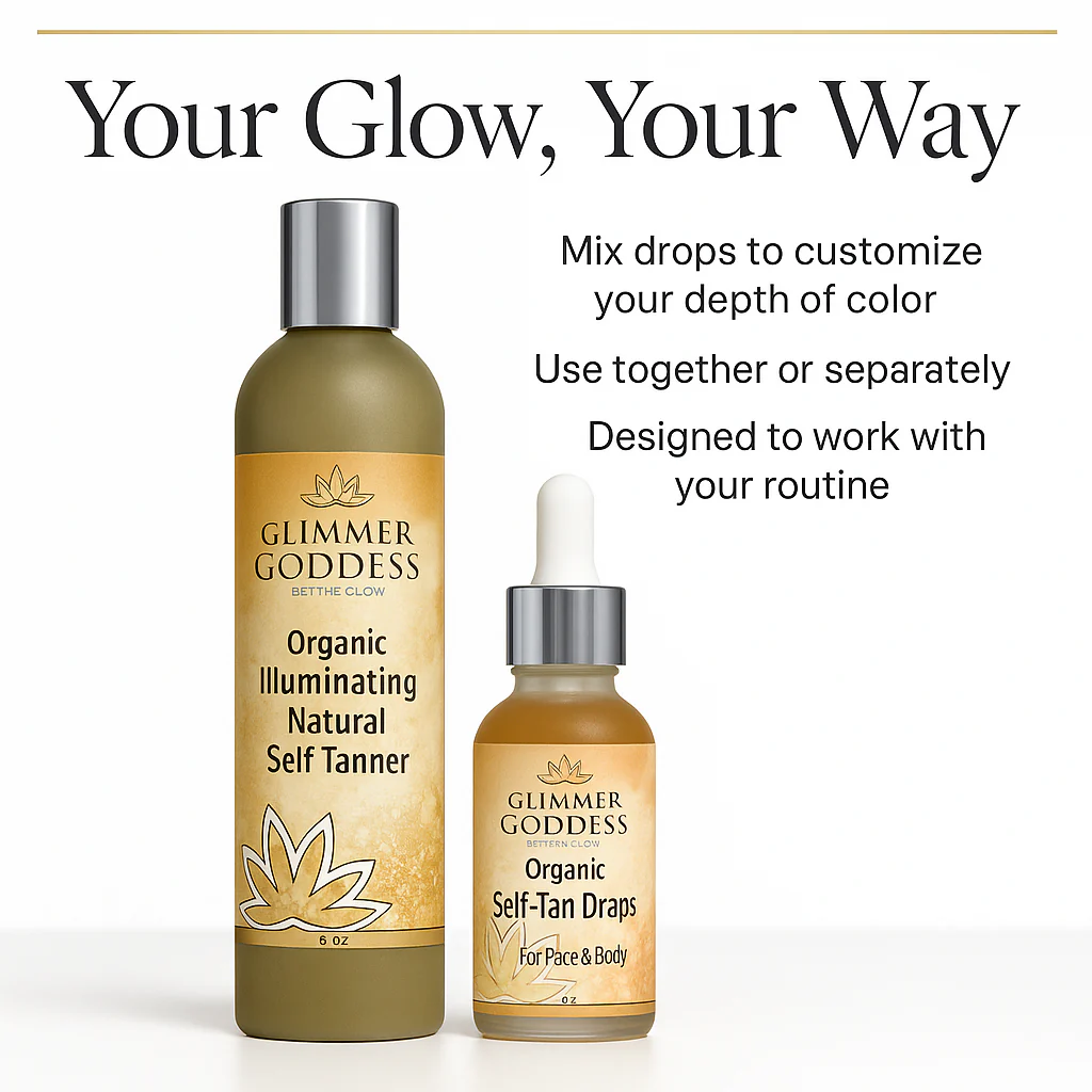 Organic Self Tanner & Self Tan Drops Bundle – Natural Sunless Tanning Kit - Image 6