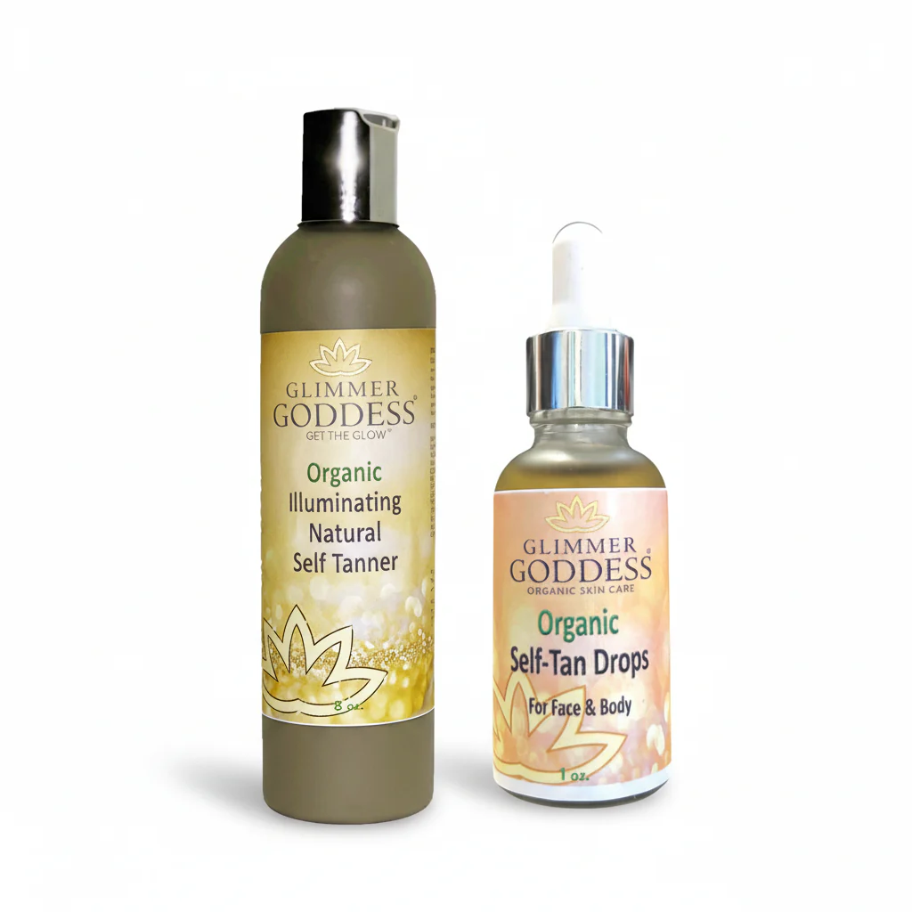 Organic Self Tanner & Self Tan Drops Bundle – Natural Sunless Tanning Kit - Image 7