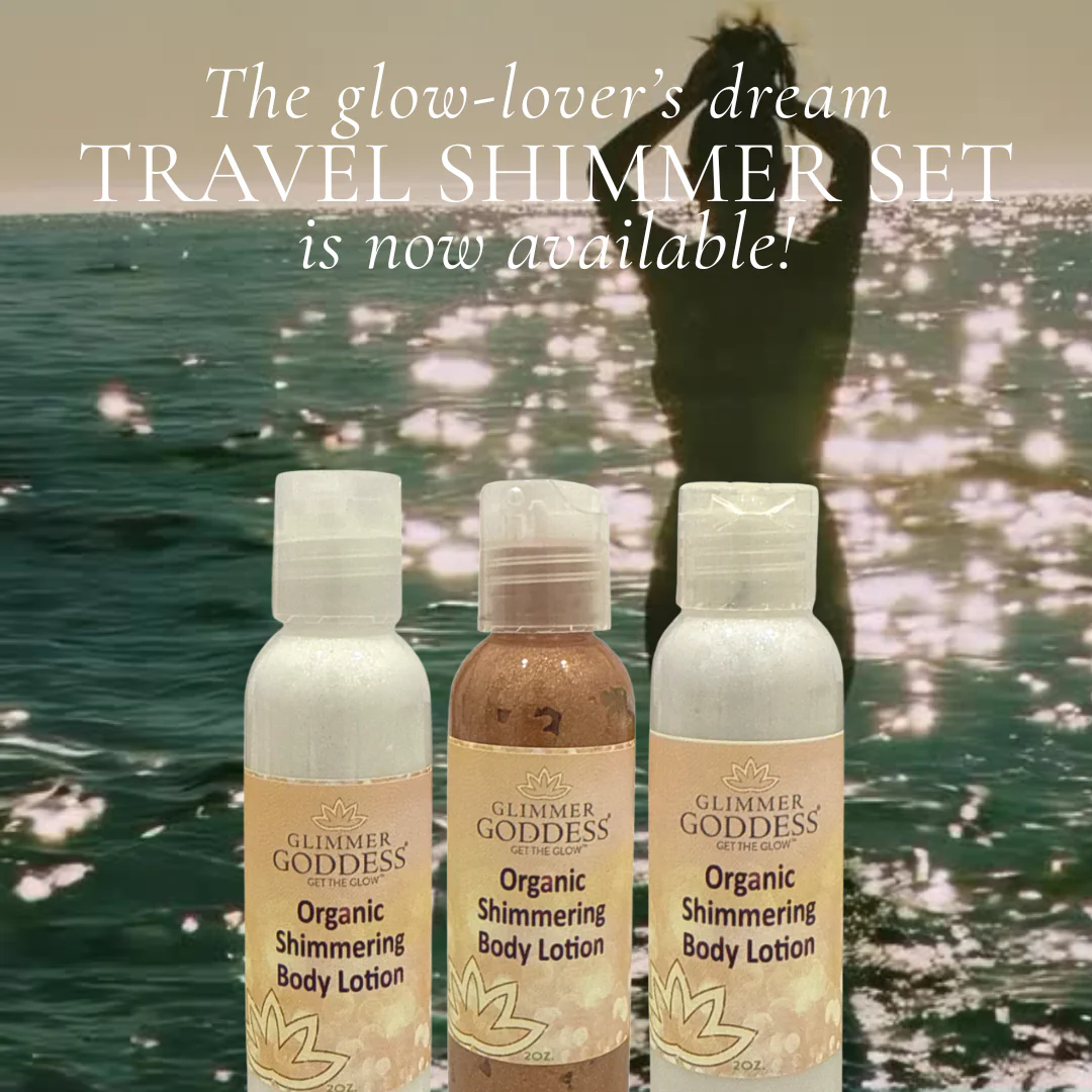 Organic Shimmer Body Lotion Travel Size Gift Set - Image 3