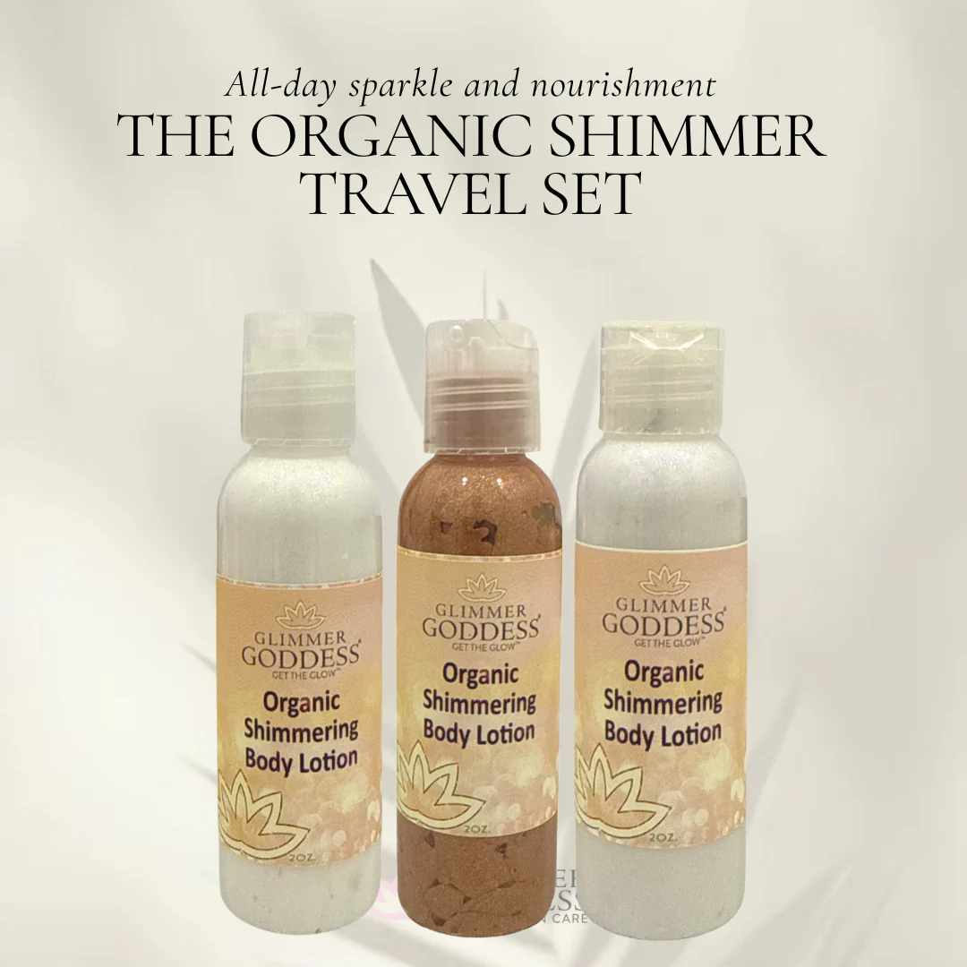 Organic Shimmer Body Lotion Travel Size Gift Set - Image 6