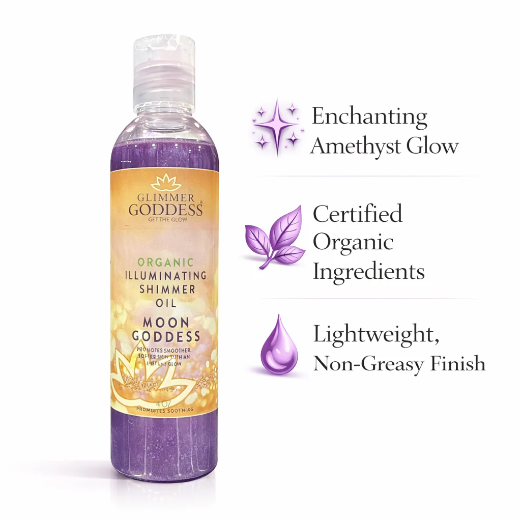 Organic Shimmer Oil โ Illuminating Body Oil in 5 Shades for Radiant Glow & Deep Hydration - Image 4