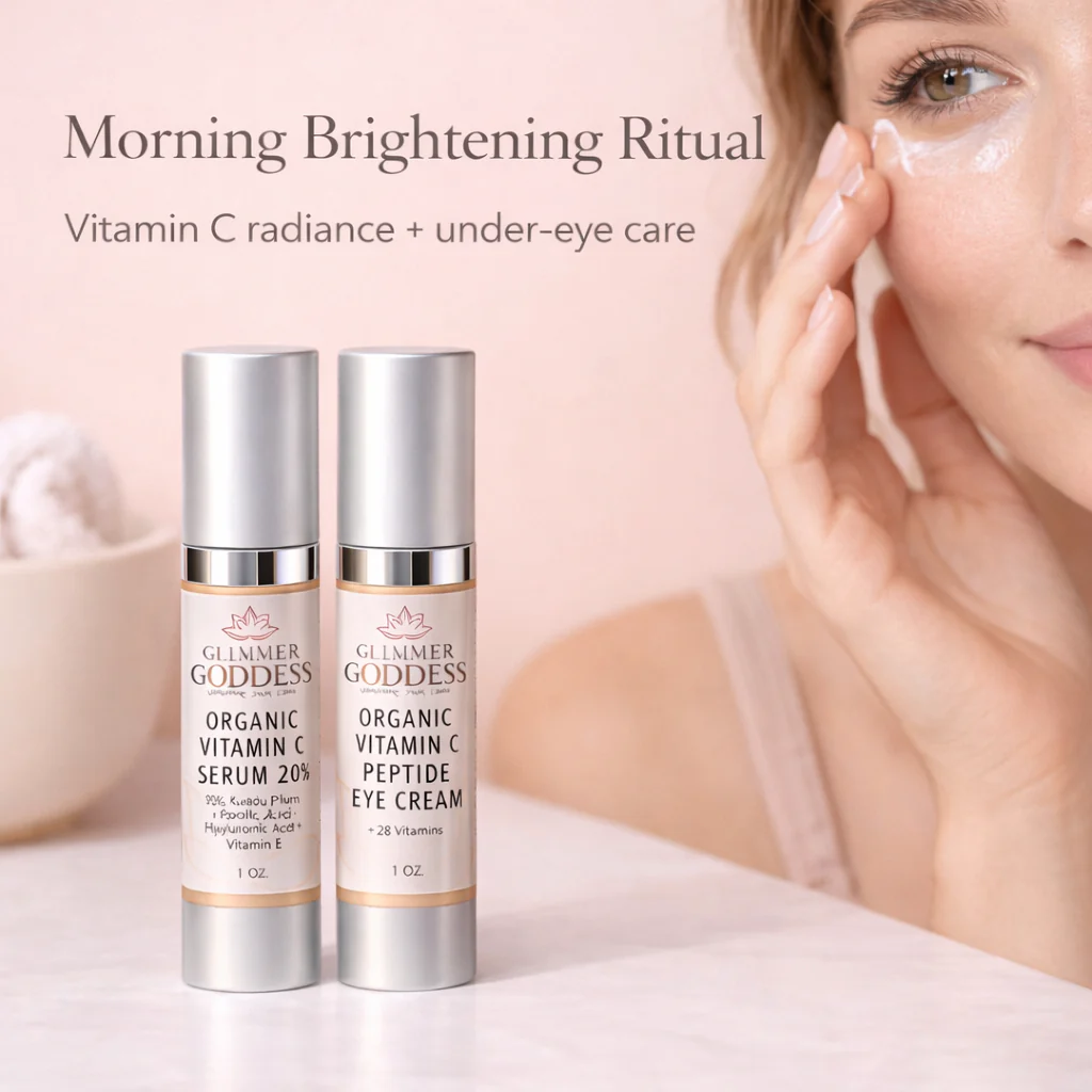 Organic Vitamin C Glow Duo – 20% Vitamin C + Peptide Eye Serum - Image 2