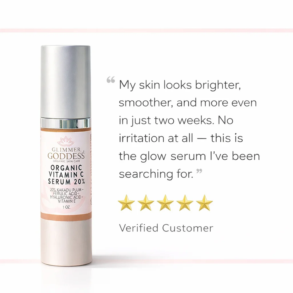 Organic Vitamin C Serum 20% – Brightening Treatment with Hyaluronic & Ferulic Acid - Image 4