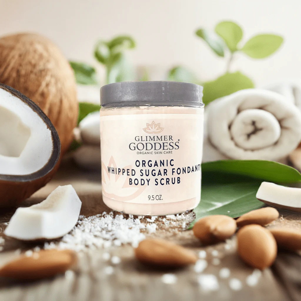Organic Whipped Sugar Body Scrub 10 oz – Crepey Skin Treatment & Exfoliator - Image 4