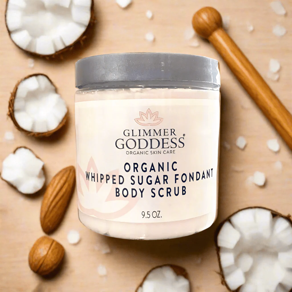 Organic Whipped Sugar Body Scrub 10 oz – Crepey Skin Treatment & Exfoliator - Image 5