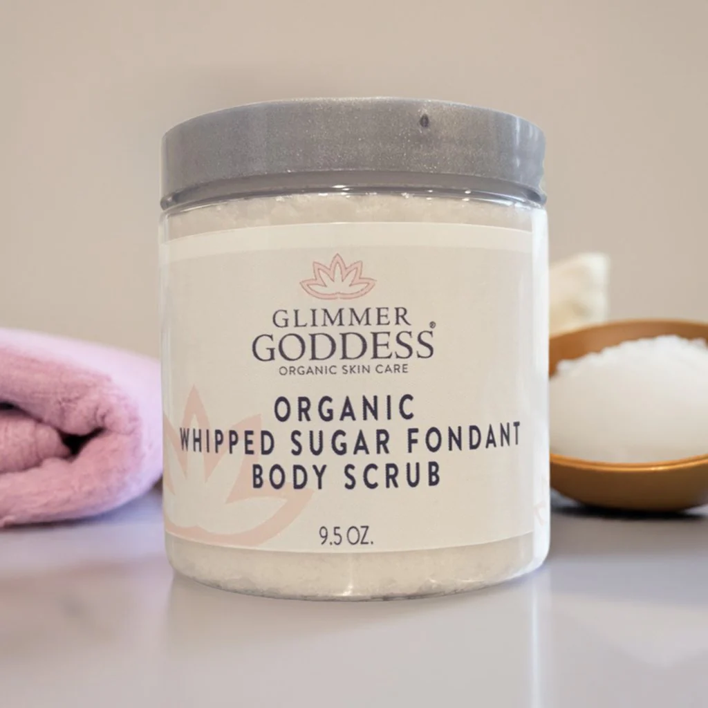 Organic Whipped Sugar Body Scrub 10 oz – Crepey Skin Treatment & Exfoliator - Image 6