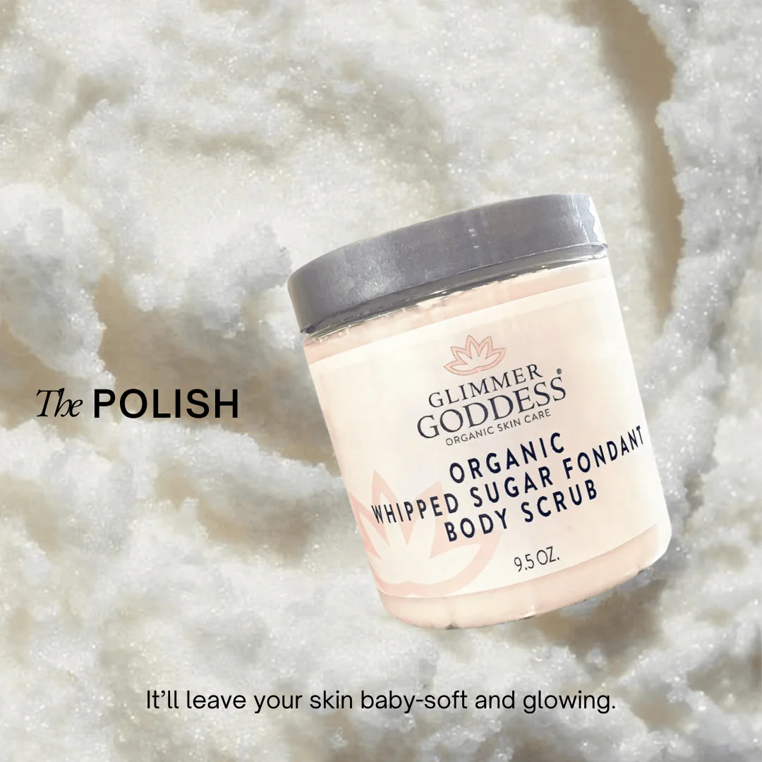 Organic Whipped Sugar Body Scrub 10 oz – Crepey Skin Treatment & Exfoliator - Image 9